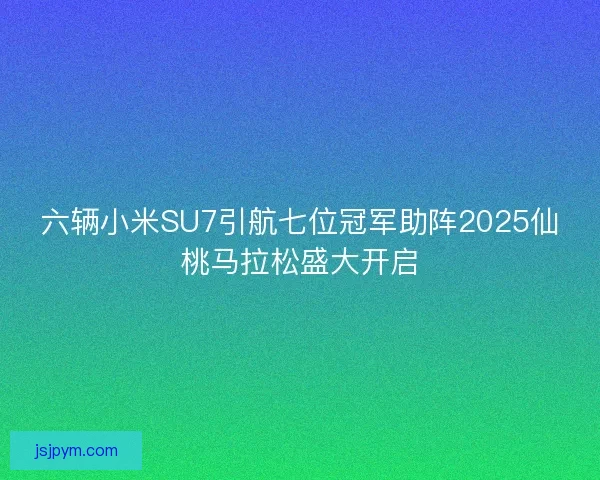 六辆小米SU7引航七位冠军助阵2025仙桃马拉松盛大开启